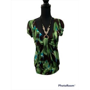 Cap Sleeve V-Neck Top by Heart & Soul